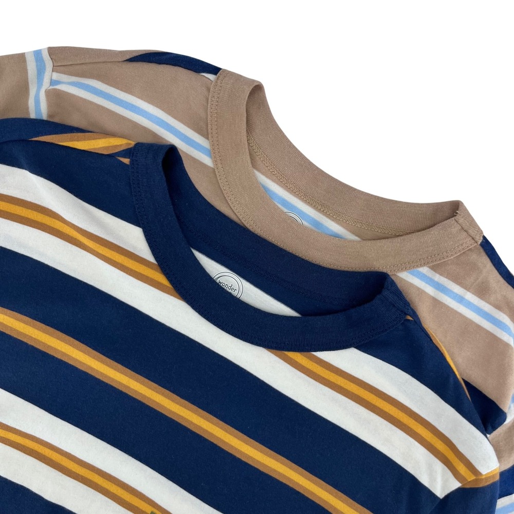 Bundle Striped Long Sleeve T-Shirt Boys XL 14-16 Multicolor Fade Wonder Nation